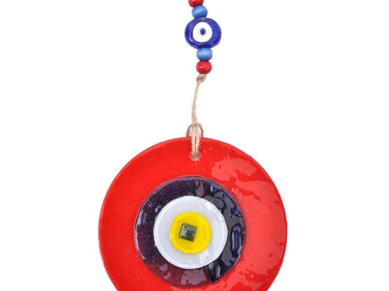 Γούρι Μάτι Ν3005 862-18-012 15cm Red Γυαλί