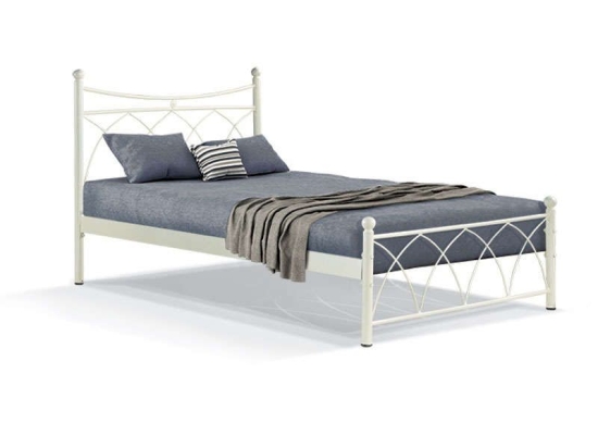 Κρεβάτι Hermes 827-91-029 158x208x105cm Beige Διπλό Μέταλλο