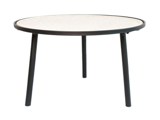 Τραπεζάκι Σαλονιού 192037 275-00-018 75x75x45cm Beige-Black Μέταλλο