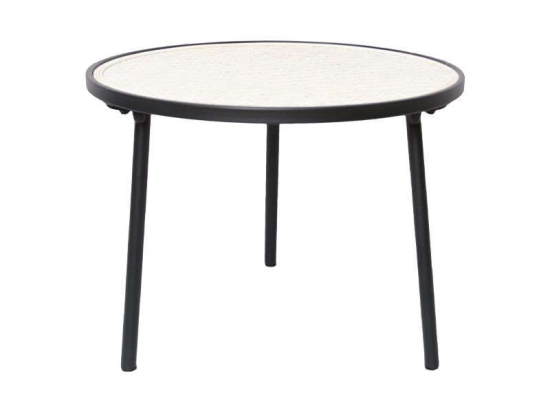 Τραπεζάκι Σαλονιού 192038 275-00-019 55x55x42cm Black-Beige Μέταλλο