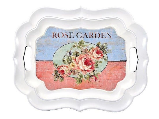 Δίσκος Πλαστικός Rose Garden 38Χ28Εκ Multi 104-16-007 Πλαστικό