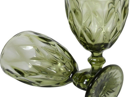 Γυάλινα Ποτήρια Νερού Σετ 6 Τμχ Green 373-91-106 Γυαλί