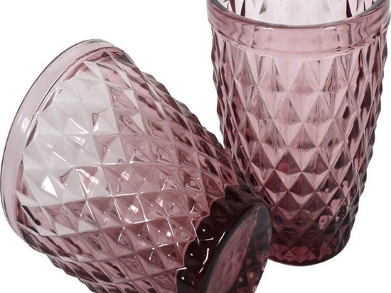 Γυάλινα Ποτήρια Ουίσκι Σετ 6 Τμχ Pink 373-91-103 Γυαλί