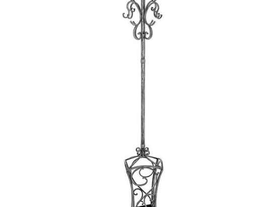 Καλόγερος Μεταλλικός 235-27-003 32x32x182cm Silver Μέταλλο