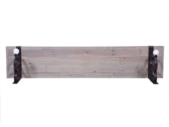Κρεμάστρα Τοίχου 2 Θέσεων 1-151-91-016 80x16x21cm Natural-Black Etiquette Ξύλο