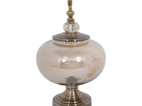 Φοντανιέρα Με Καπάκι 373-92-257 37cm Bronze Γυαλί