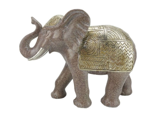Διακοσμητικός Ελέφαντας 269-221-141 25,5x9x18cm Bronze-Gold Πολυρεσίνη