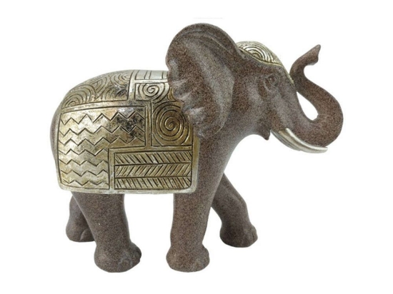Διακοσμητικός Ελέφαντας 269-221-142 20,5x8x16cm Bronze-Gold Πολυρεσίνη