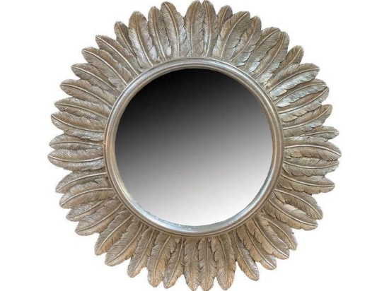 Καθρέπτης Τοίχου Στρογγυλός 279-221-145 32x2x32cm Silver Πολυρεσίνη