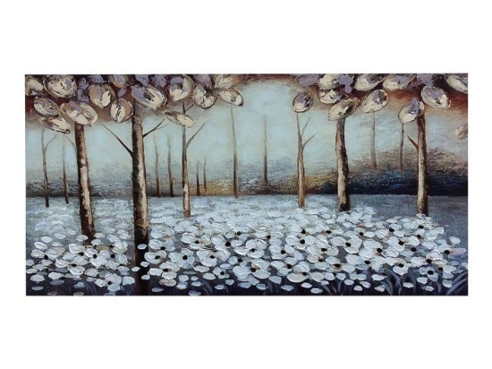 Πίνακας Καμβάς Trees With Flowers 148-221-101 120x2,3x60cm Multi Οριζόντιοι Καμβάς
