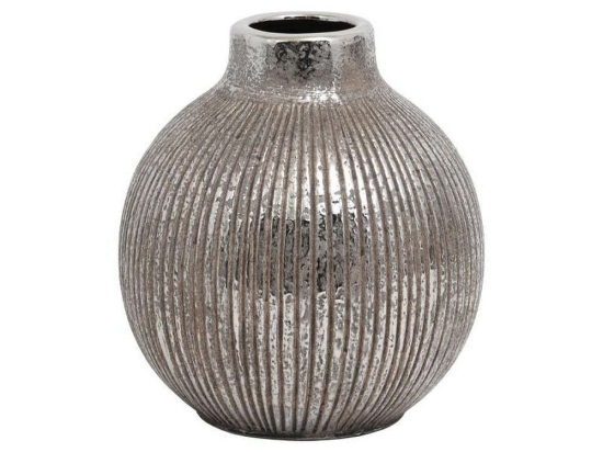 Βάζο Κεραμικό 0024-122-109 16cm Silver Κεραμικό
