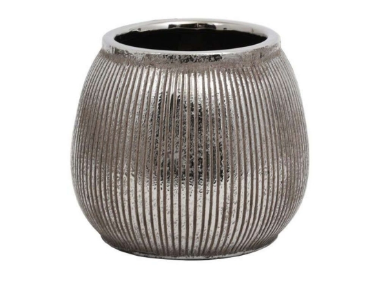 Βάζο Κεραμικό 0024-122-111 15cm Silver Κεραμικό
