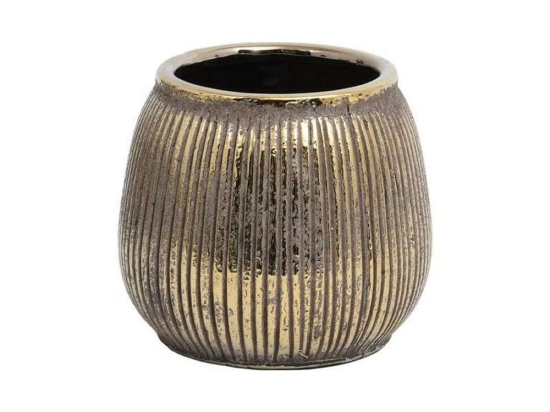 Βάζο Κεραμικό 0024-122-112 12,5cm Gold Κεραμικό