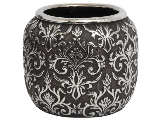 Βάζο Κεραμικό 0024-122-121 17,5cm Silver-Grey Κεραμικό