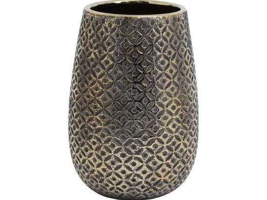 Βάζο Κεραμικό 0024-122-126 23,5cm Brown-Gold Κεραμικό