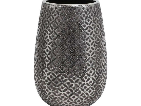 Βάζο Κεραμικό 0024-122-127 23,5cm Silver Κεραμικό