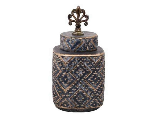 Βάζο Κεραμικό 08-122-193 14x14x28,5cm Grey-Bronze Κεραμικό