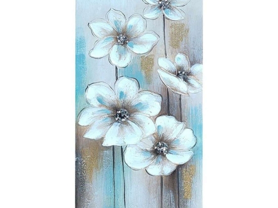 Πίνακας Καμβάς Flowers 108-122-008 40x3x80cm Multi Κάθετοι Καμβάς