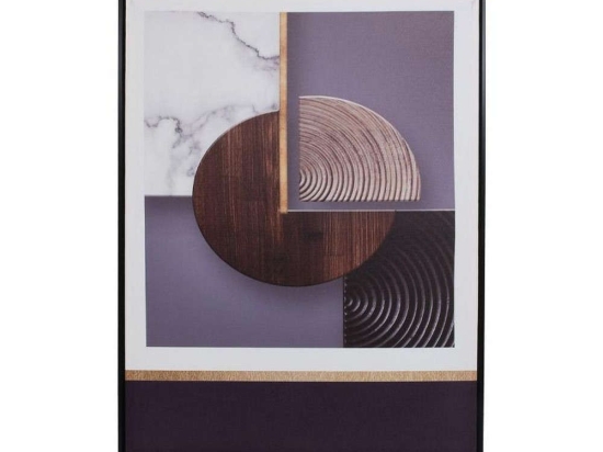 Κάδρο Circle 373-122-720 60x80cm Multi Κάθετοι Πλαστικό,Καμβάς