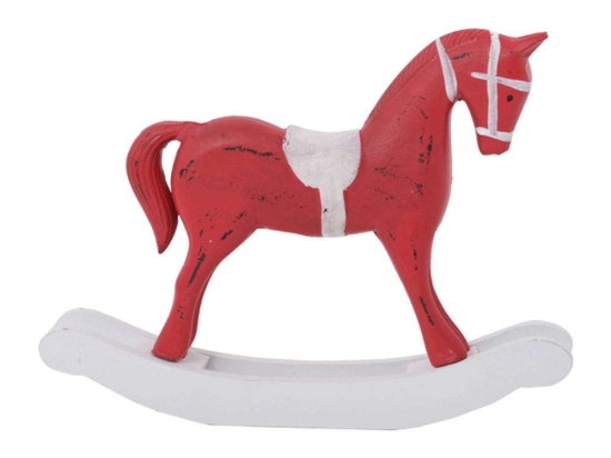 Χριστουγεννιάτικο Διακοσμητικό Horse 373-92-315 28,5x5,22cm Red-White