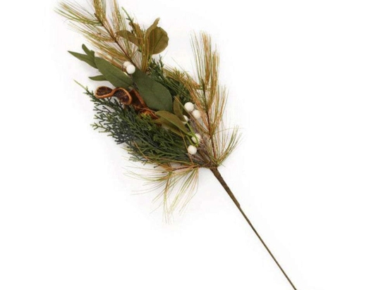 Χριστουγεννιάτικο Κλαδί 372-99-268 58cm Green-Orange