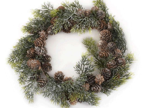Χριστουγεννιάτικο Στεφάνι 372-99-284 15cm Green-Brown