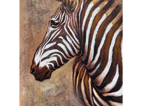 Πίνακας Καμβάς Zebra 148-222-144 80x2,3x60cm Multi Κάθετοι Καμβάς