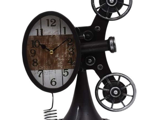 Ρολόι Επιτραπέζιο Vintage Movie Machine 125-222-345 21,5x11x30cm Multi Μέταλλο