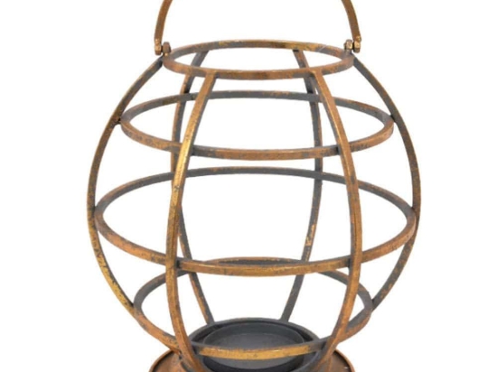 Φανάρι 373-92-014 26,5x38,5cm Gold Μέταλλο