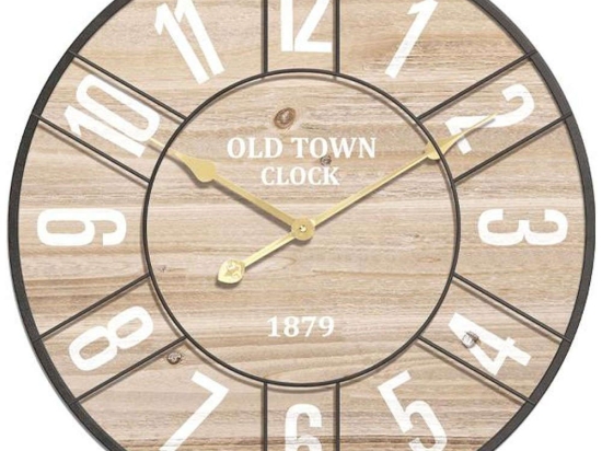 Ρολόι Τοίχου Old Town 125-222-332 60cm Multi Μέταλλο,Ξύλο