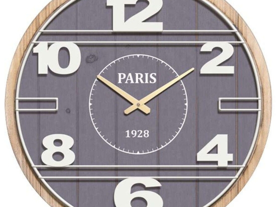 Ρολόι Τοίχου Paris 1928 125-222-330 60cm Multi Ξύλο