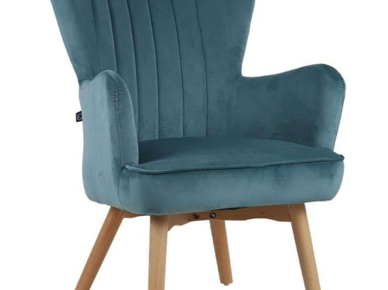 Πολυθρόνα Nantia 429-220-014 69x72x99cm Natural-Blue