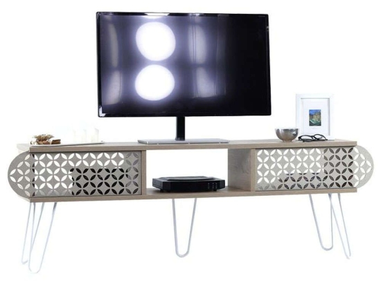 Έπιπλο Τηλεόρασης Elmira 891-221-003 151x30x48cm Oak-White