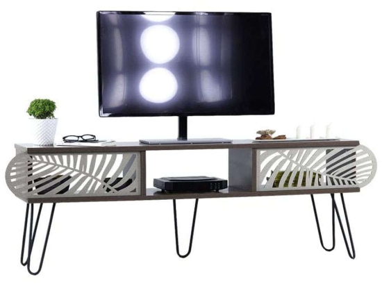 Έπιπλο Τηλεόρασης Elmira 891-221-004 151x30x48cm Walnut-Black