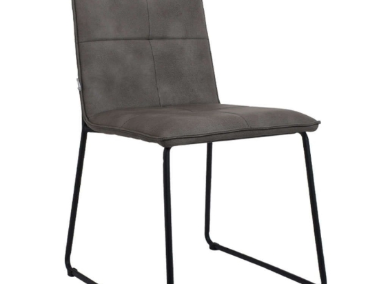 Καρέκλα 617-00-069 47x56x88cm Grey Μέταλλο,Τεχνόδερμα