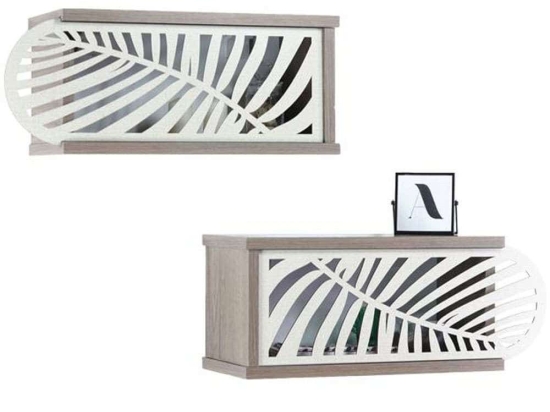 Ράφια Τοίχου Elmira (Σετ 2Τμχ) 891-221-006 55x20x22cm Walnut