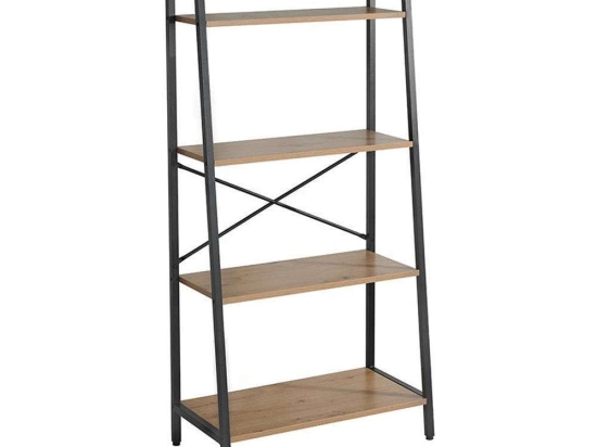 Βιβλιοθήκη - Ραφιέρα 0033-223-005 64x32x128cm Oak-Black