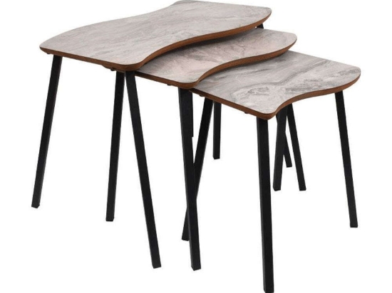 Τραπεζάκια Ζιγκόν (Σετ 3Τμχ) 835-223-278 60x42x50cm Multi