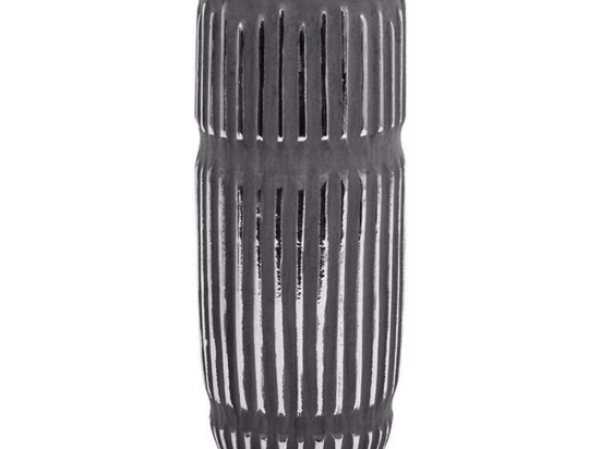 Βάζο 023-223-113 12x12x31cm Silver-Grey Κεραμικό