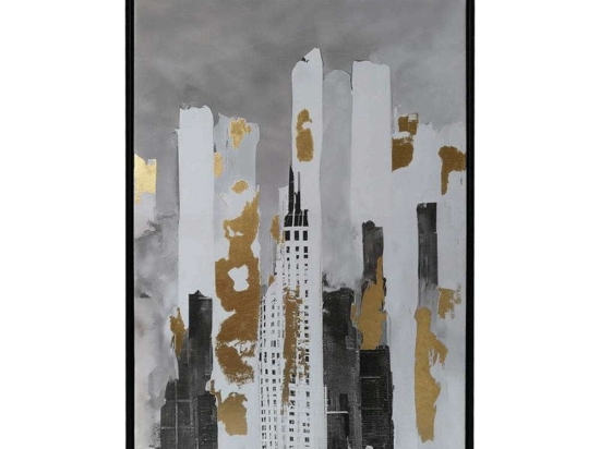 Κάδρο Skyscraper 147-223-070 50x3x70cm Multi Κάθετοι Καμβάς