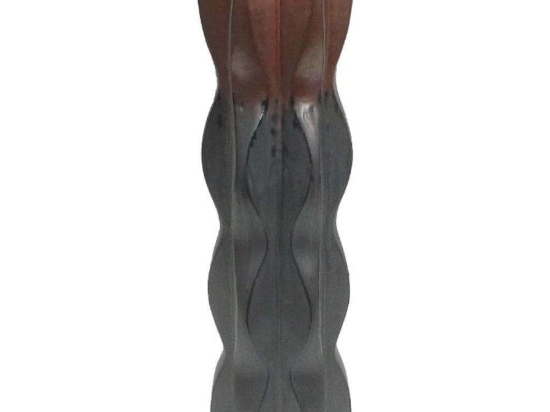 Κηροπήγιο Κεραμικό 003-223-079 14,5x14x46,5cm Grey-Brown Κεραμικό