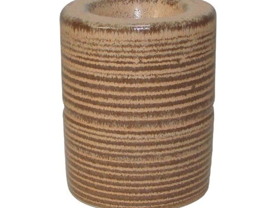 Κηροπήγιο Για Ρεσώ 003-123-075 7,5x7,5x9cm Brown Κεραμικό