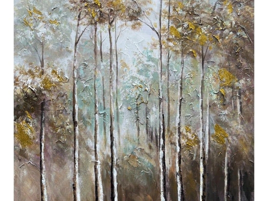 Πίνακας Καμβάς Forest 148-222-138 142 60x2,3x60cm Multi Τετράγωνοι Καμβάς