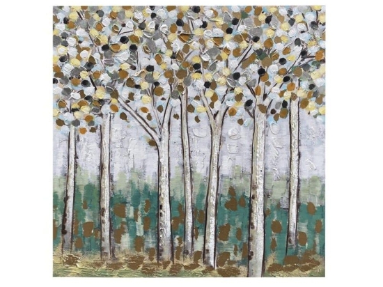 Πίνακας Καμβάς Tree 148-221-100 60x2,3x60cm Multi Τετράγωνοι Καμβάς
