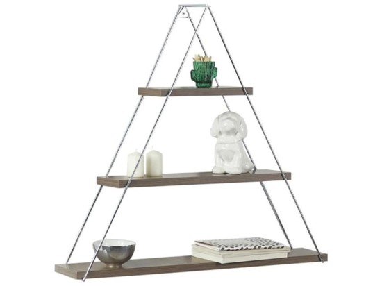 Ράφι Τοίχου Elmira 891-221-018 74x13x61cm White-Walnut