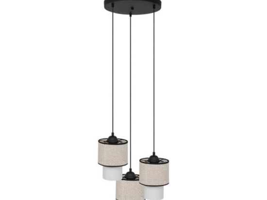 Φωτιστικό Οροφής Sonal 835-124-286 3xE27 30x110cm 60W Beige-Black