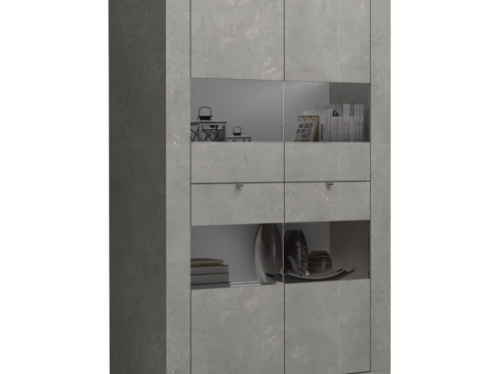 Βιτρίνα Ross pakoworld ανθρακί antique 102x45x162εκ
