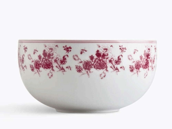 Σαλατιέρα Εξοχή-Λουλούδι 3181492 Φ21cm White-Red Ionia Small Πορσελάνη