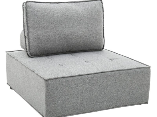Πολυθρόνα Ferris pakoworld ύφασμα γκρι 99.5x99.5x71.5εκ