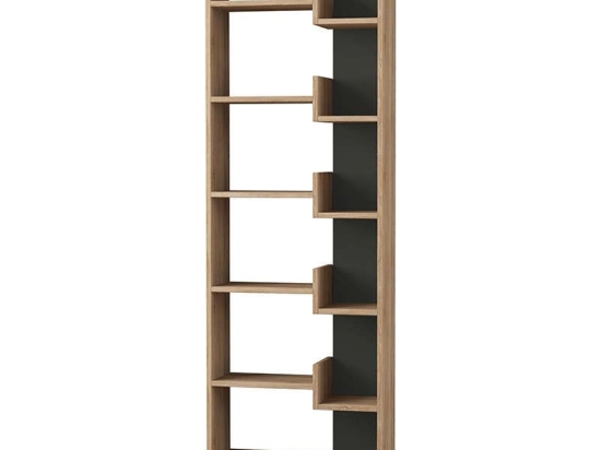 Βιβλιοθήκη Oppa Σκούρο Φυσικό - Ανθρακί 61X22X162Cm 119-000770 Μελαμίνη